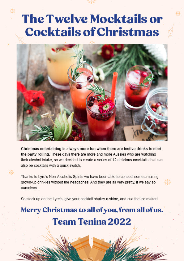 The Twelve Mocktails/Cocktails of Christmas